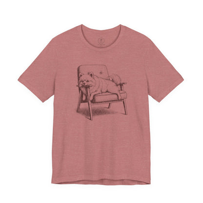 Pomeranian Occupied T-Shirt Heather Mauve Taco-Dog