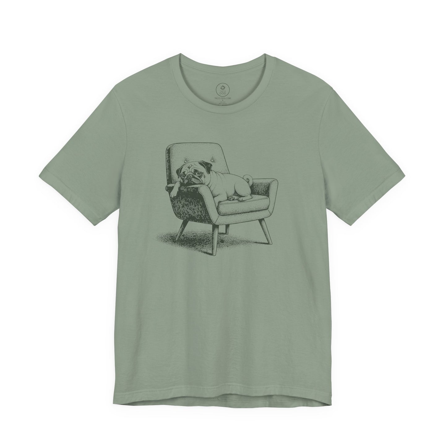 Pug Occupied T-Shirt Sage Taco-Dog