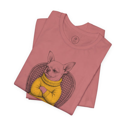 Chihuahua Reluctant Turtleneck T-Shirt