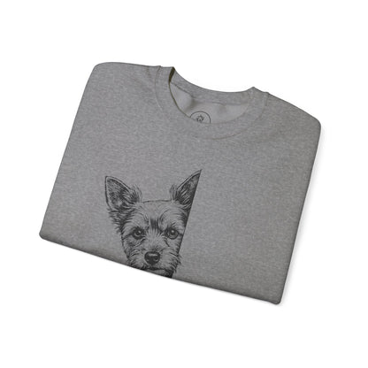 Yorkshire Terrier Yorkie Peeking Sweatshirt Taco-Dog