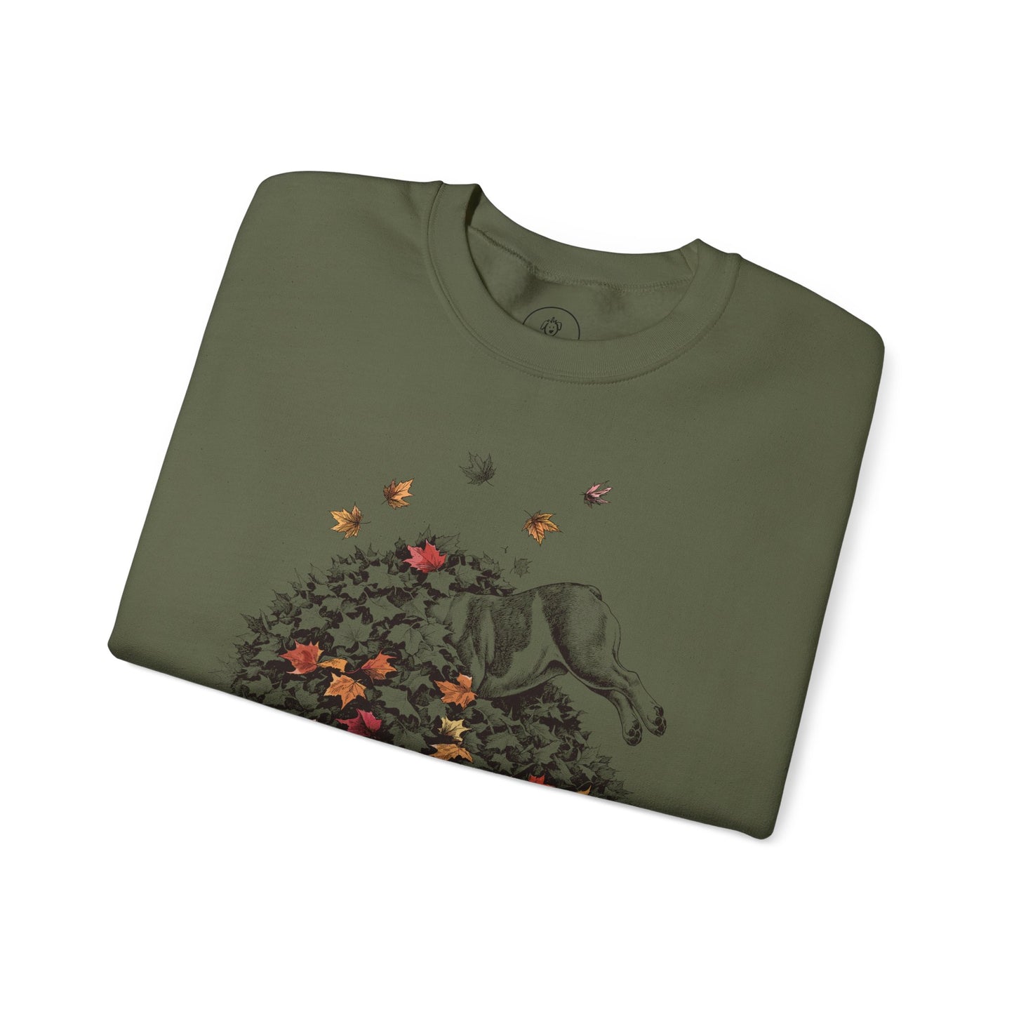 English Bulldog Leaf Jump Sweatshirt
