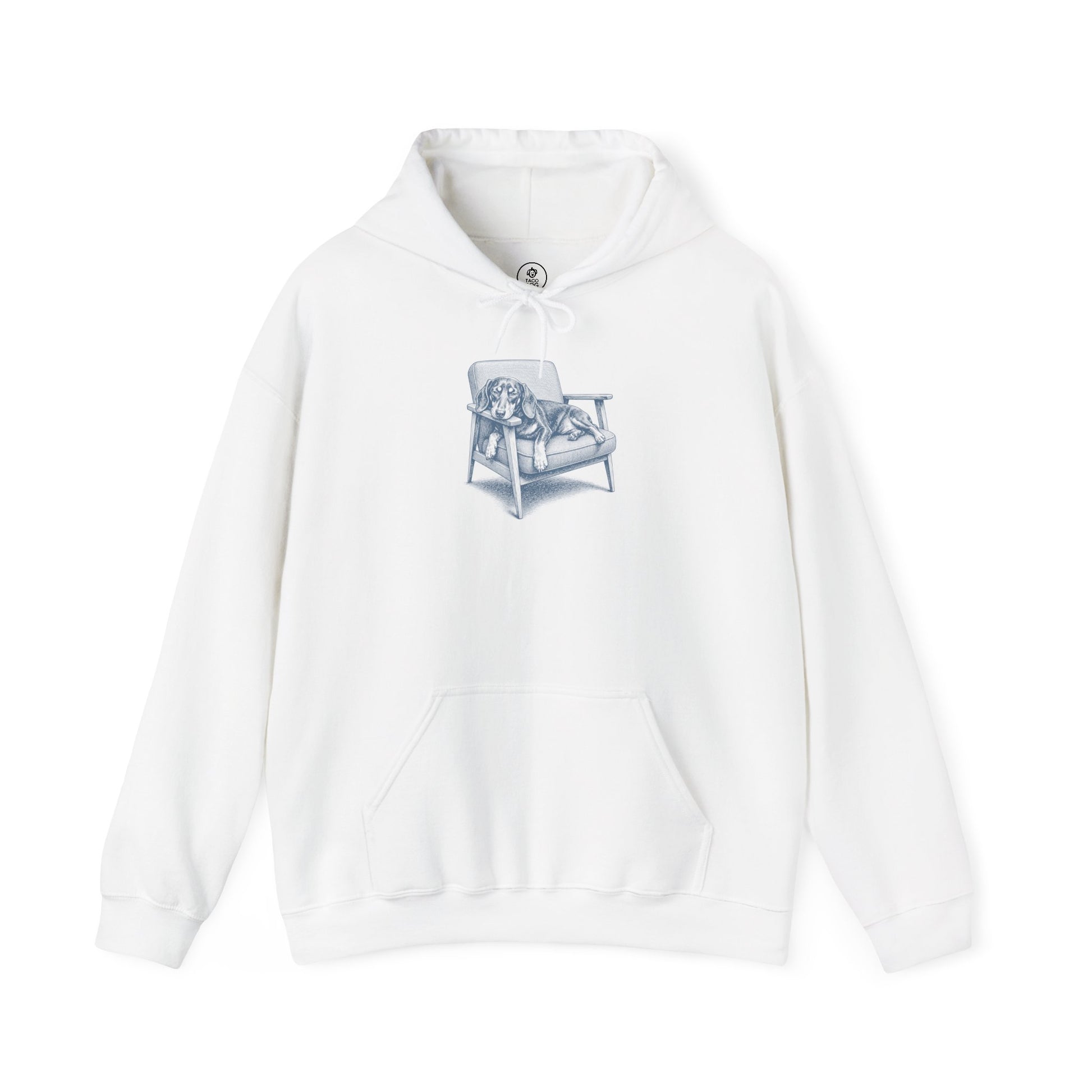 Dachshund Occupied Hoodie White Taco-Dog