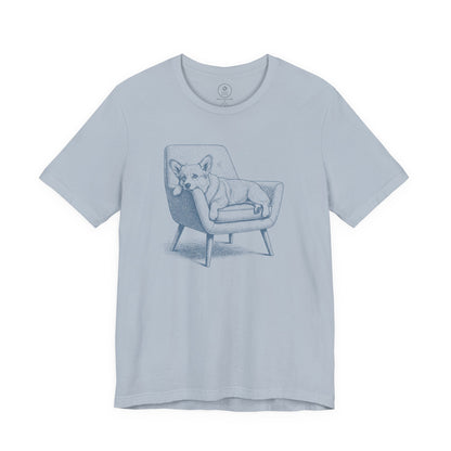 Corgi Occupied T-Shirt Light Blue Taco-Dog