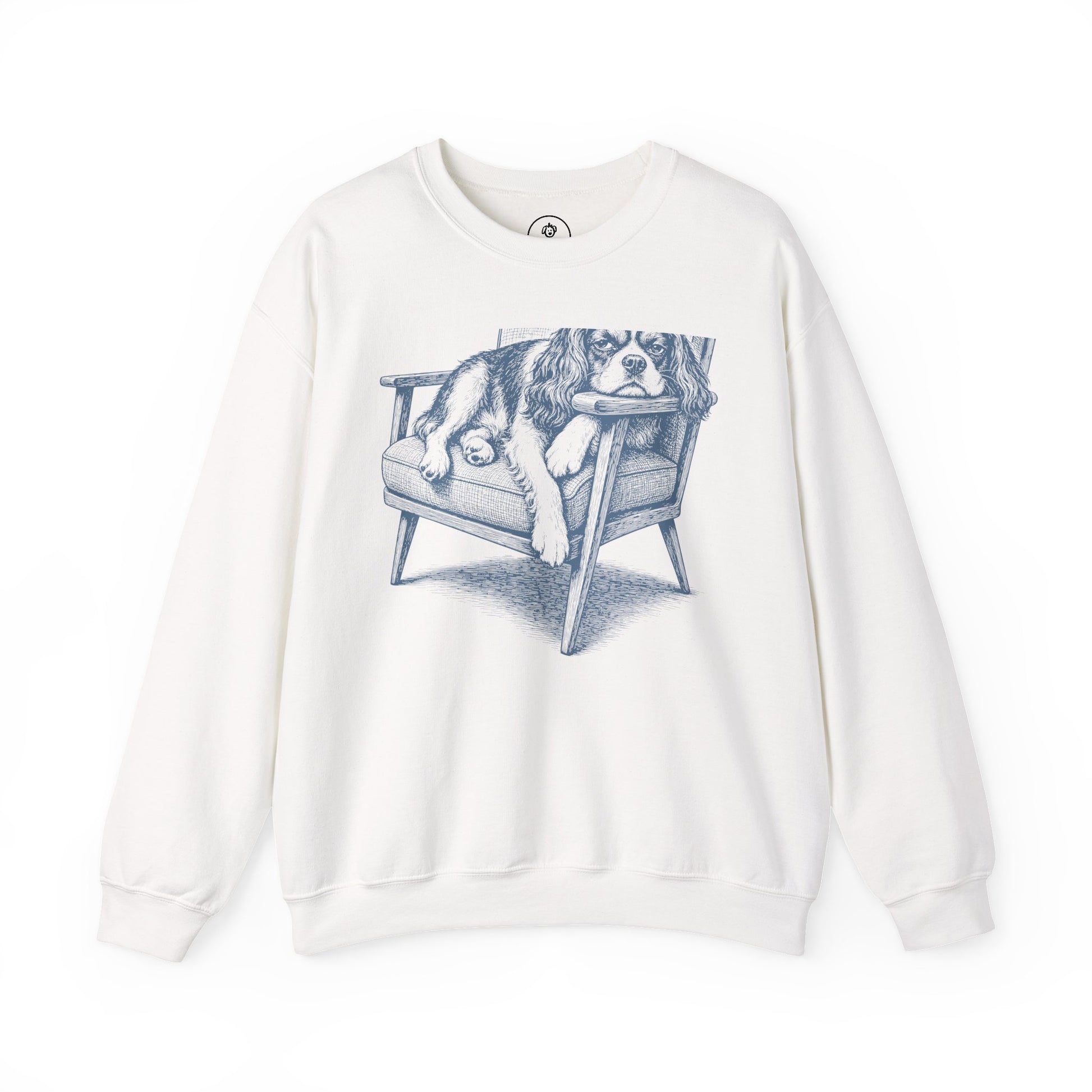 Cavalier King Charles Spaniel Occupied Sweatshirt White Taco-Dog