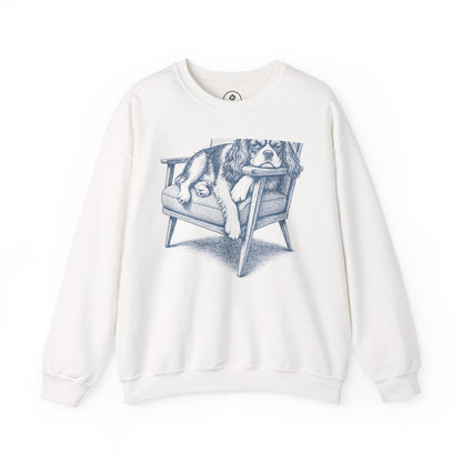 Cavalier King Charles Spaniel Occupied Sweatshirt White Taco-Dog