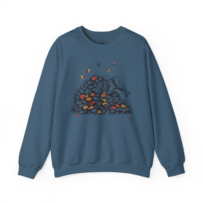 English Bulldog Leaf Jump Sweatshirt