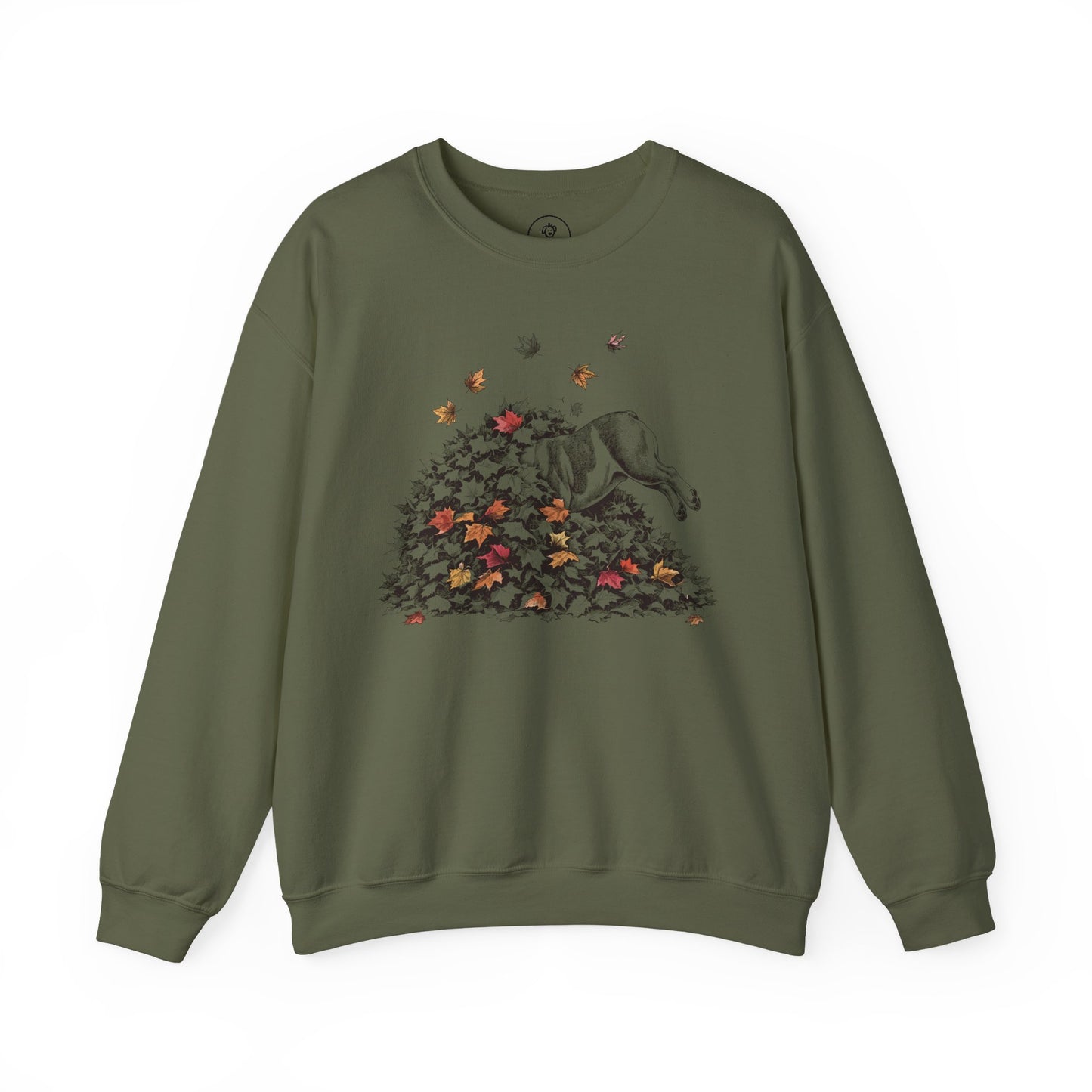 English Bulldog Leaf Jump Sweatshirt