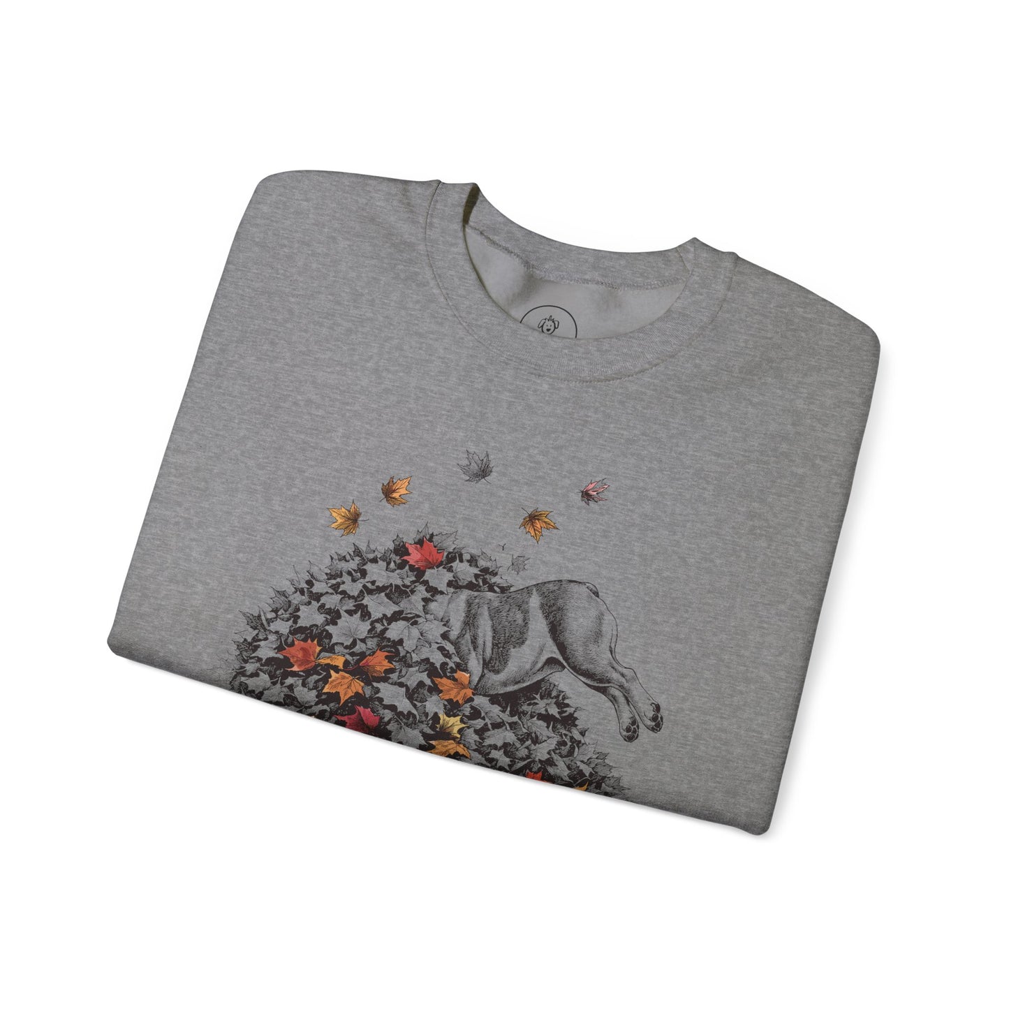 English Bulldog Leaf Jump Sweatshirt