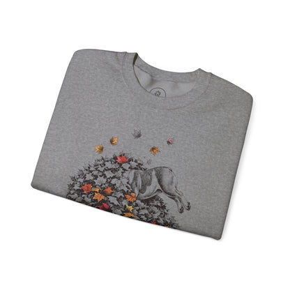 English Bulldog Leaf Jump Sweatshirt