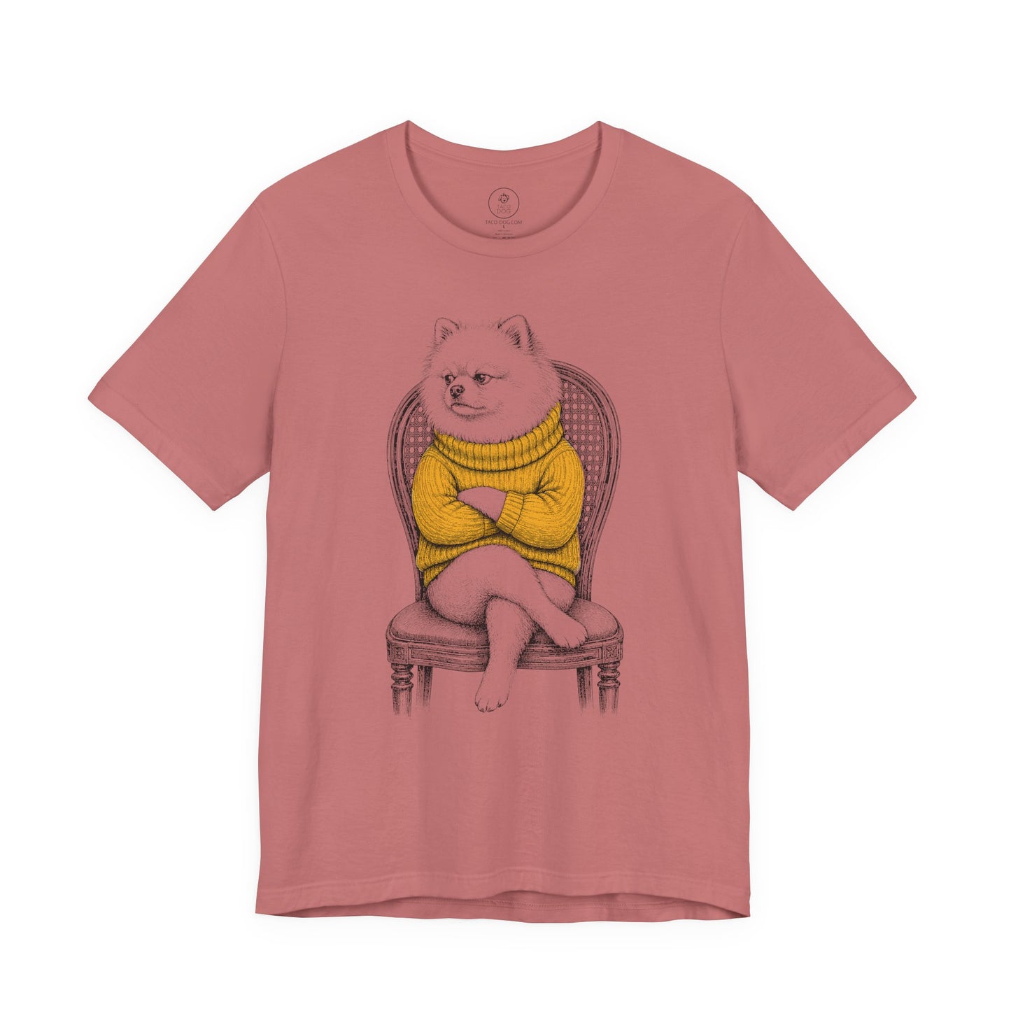 Pomeranian Reluctant Turtleneck T-Shirt