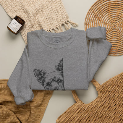 Yorkshire Terrier Yorkie Peeking Sweatshirt Taco-Dog