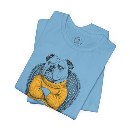 English Bulldog Reluctant Turtleneck T-Shirt