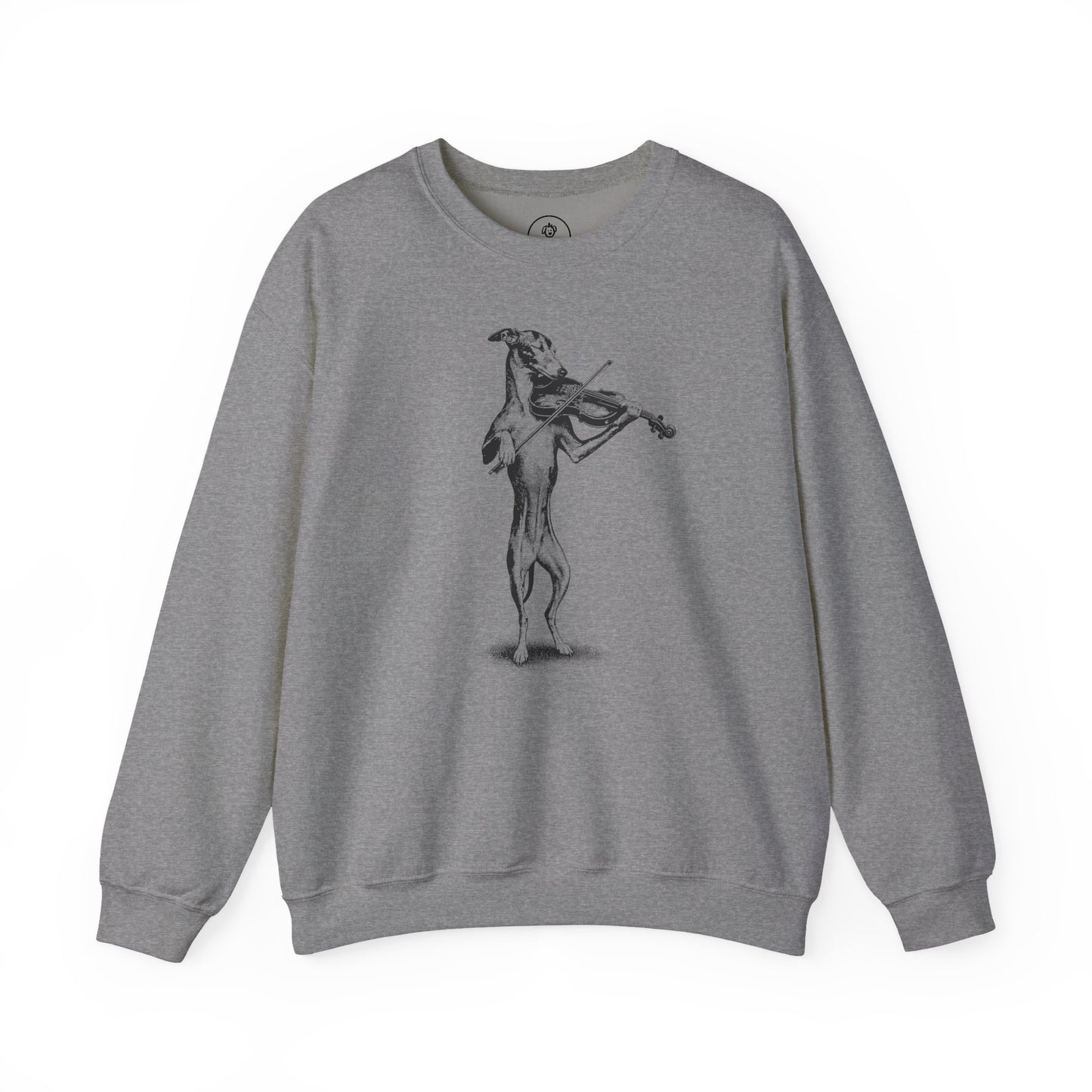 Italian Greyhound Whippet Violin Sweatshirt Graphite Heather Taco-Dog