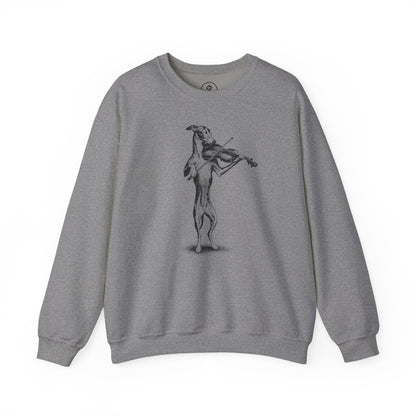 Italian Greyhound Whippet Violin Sweatshirt Graphite Heather Taco-Dog