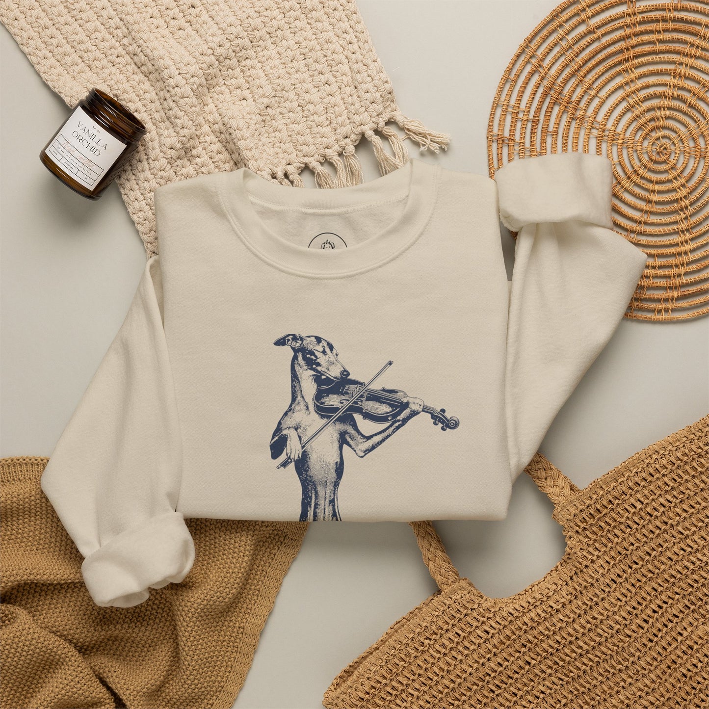 Italian Greyhound Whippet Violin Sweatshirt Taco-Dog
