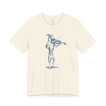 Italian Greyhound Whippet Violin T-Shirt Natural Taco-Dog