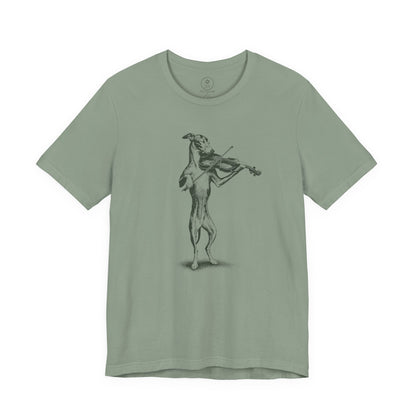 Italian Greyhound Whippet Violin T-Shirt Sage Taco-Dog