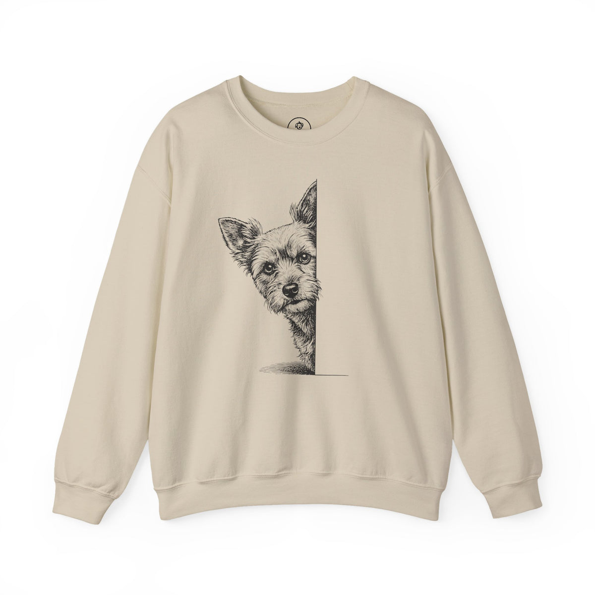 Yorkshire Terrier Yorkie Peeking Sweatshirt Sand Taco-Dog