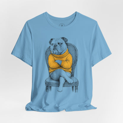 English Bulldog Reluctant Turtleneck T-Shirt