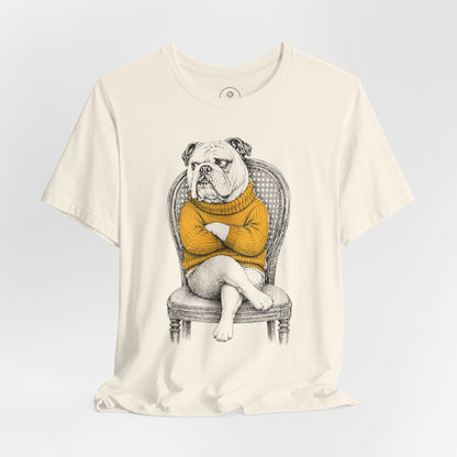 English Bulldog Reluctant Turtleneck T-Shirt