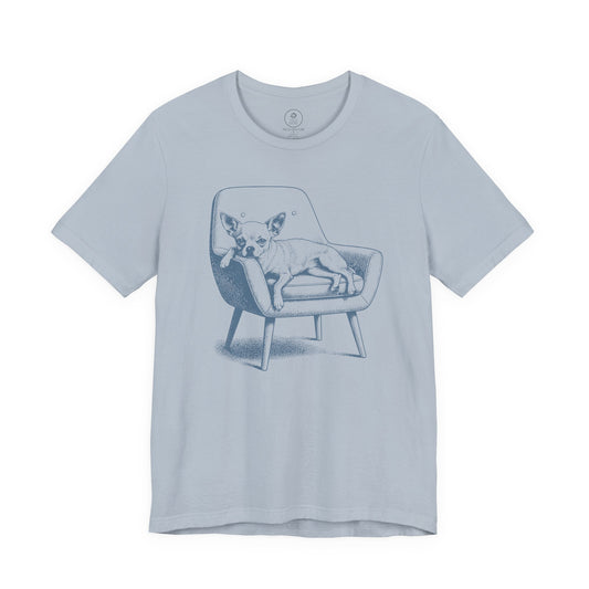 Chihuahua Occupied T-Shirt Light Blue Taco-Dog