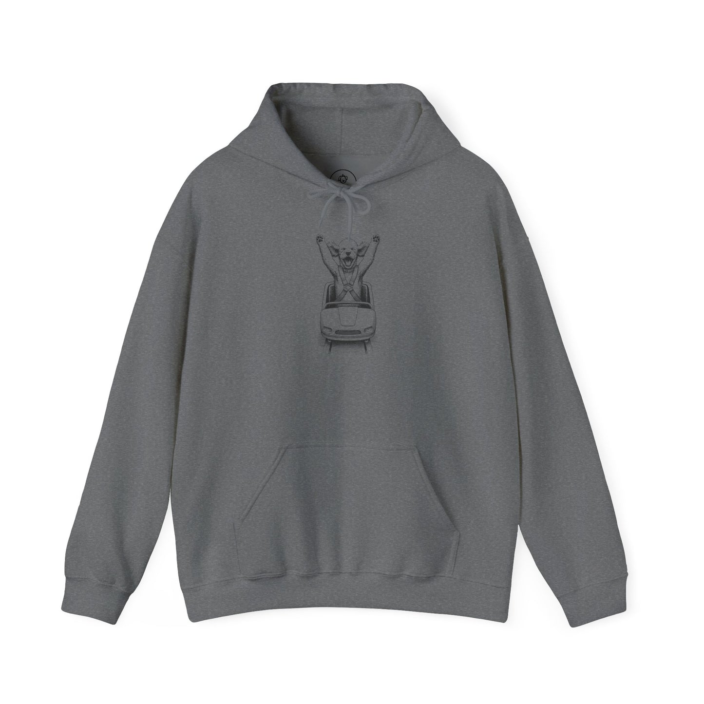 Poodle Roller Coaster Hoodie Graphite Heather Taco-Dog