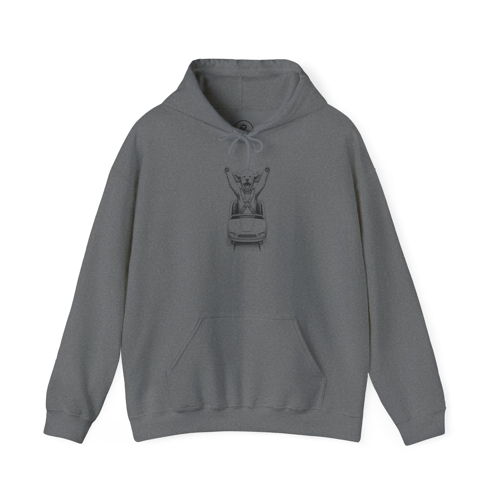 Poodle Roller Coaster Hoodie Graphite Heather Taco-Dog
