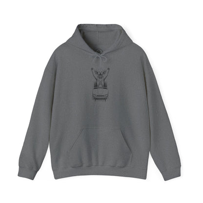 Poodle Roller Coaster Hoodie Graphite Heather Taco-Dog