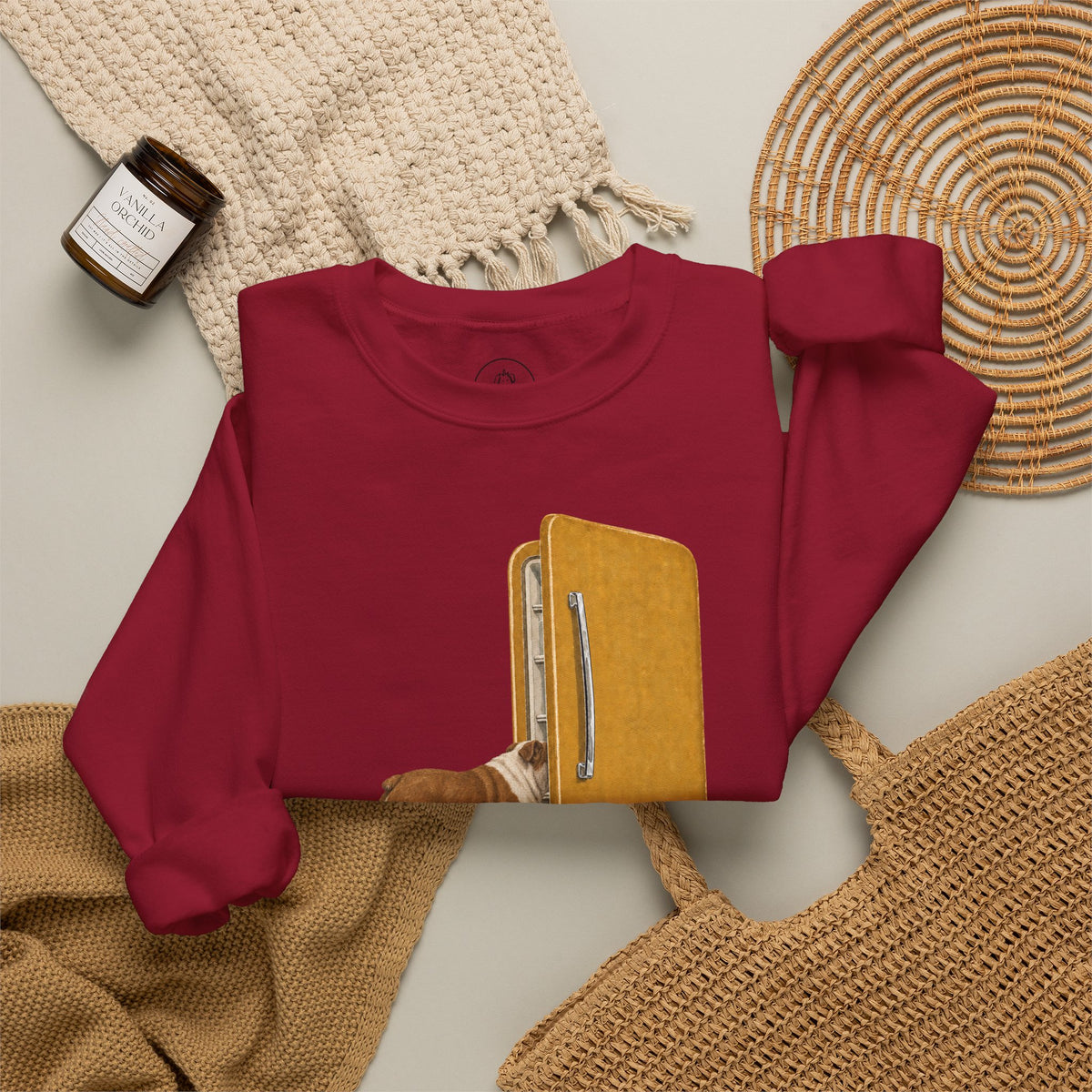 English Bulldog Refrigerator Sweatshirt Taco-Dog