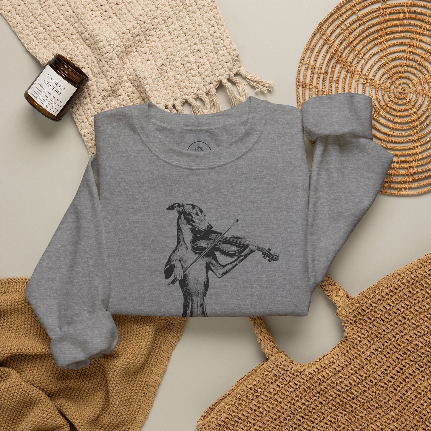 Italian Greyhound Whippet Violin Sweatshirt Taco-Dog