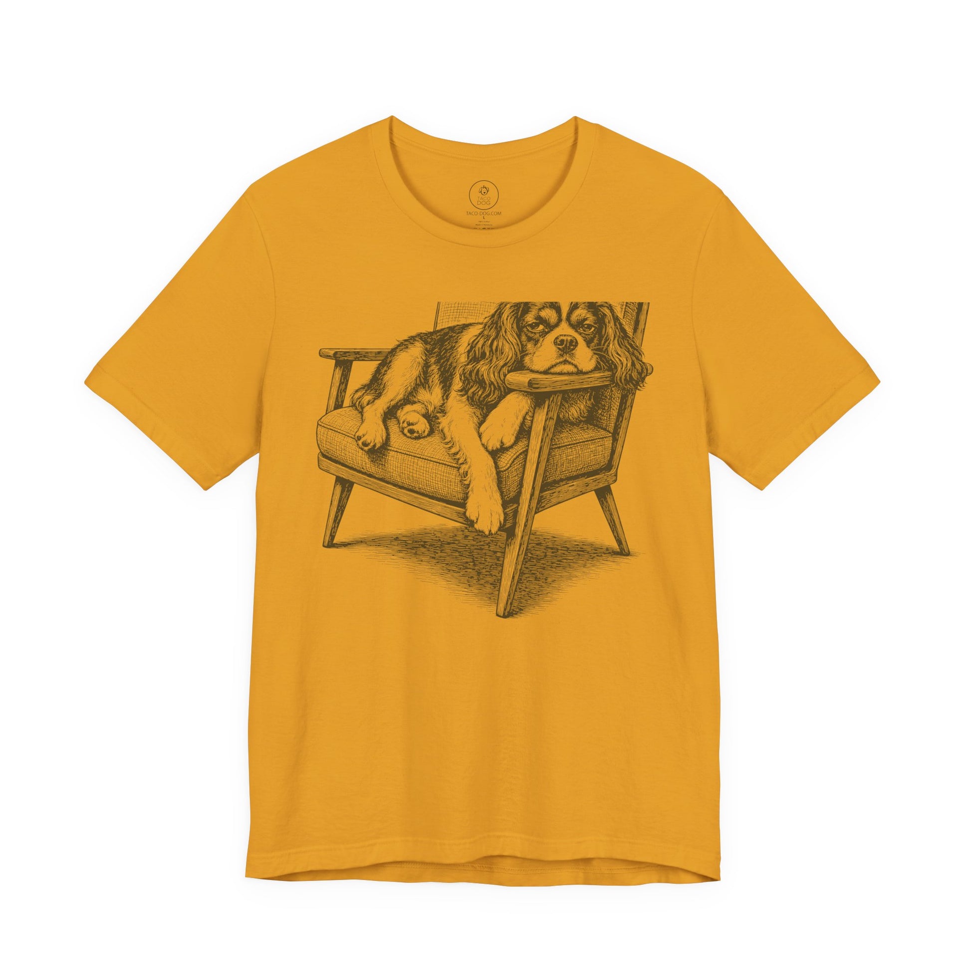 Cavalier King Charles Spaniel Occupied T-Shirt Mustard Taco-Dog