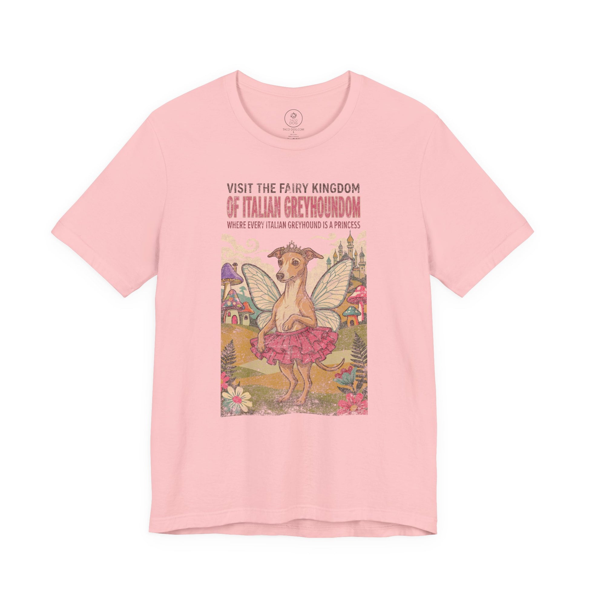 Italian Greyhound Whippet Fairy Kingdom T-Shirt Taco-Dog