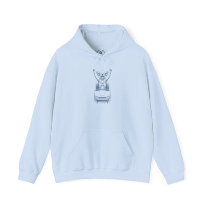 Poodle Roller Coaster Hoodie Light Blue Taco-Dog