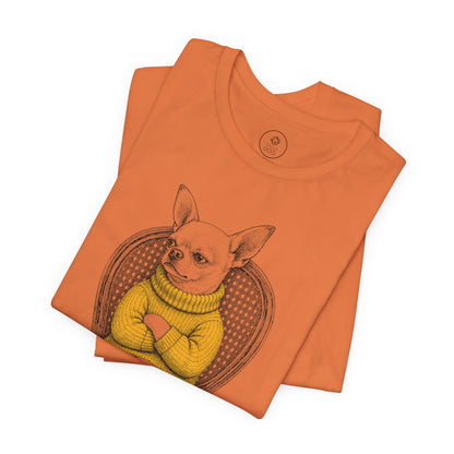 Chihuahua Reluctant Turtleneck T-Shirt