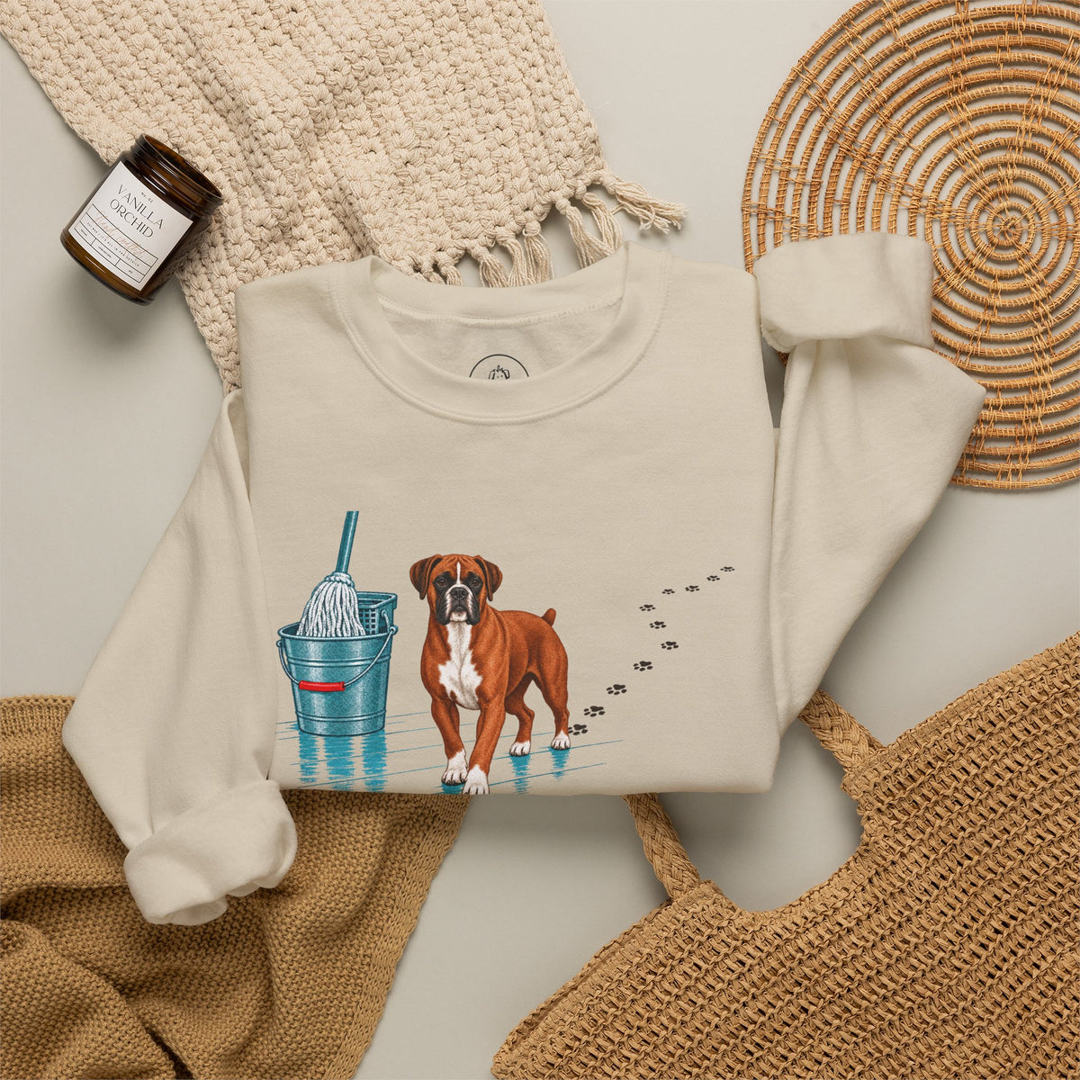 Boxer Mop Sweatshirt Taco-Dog