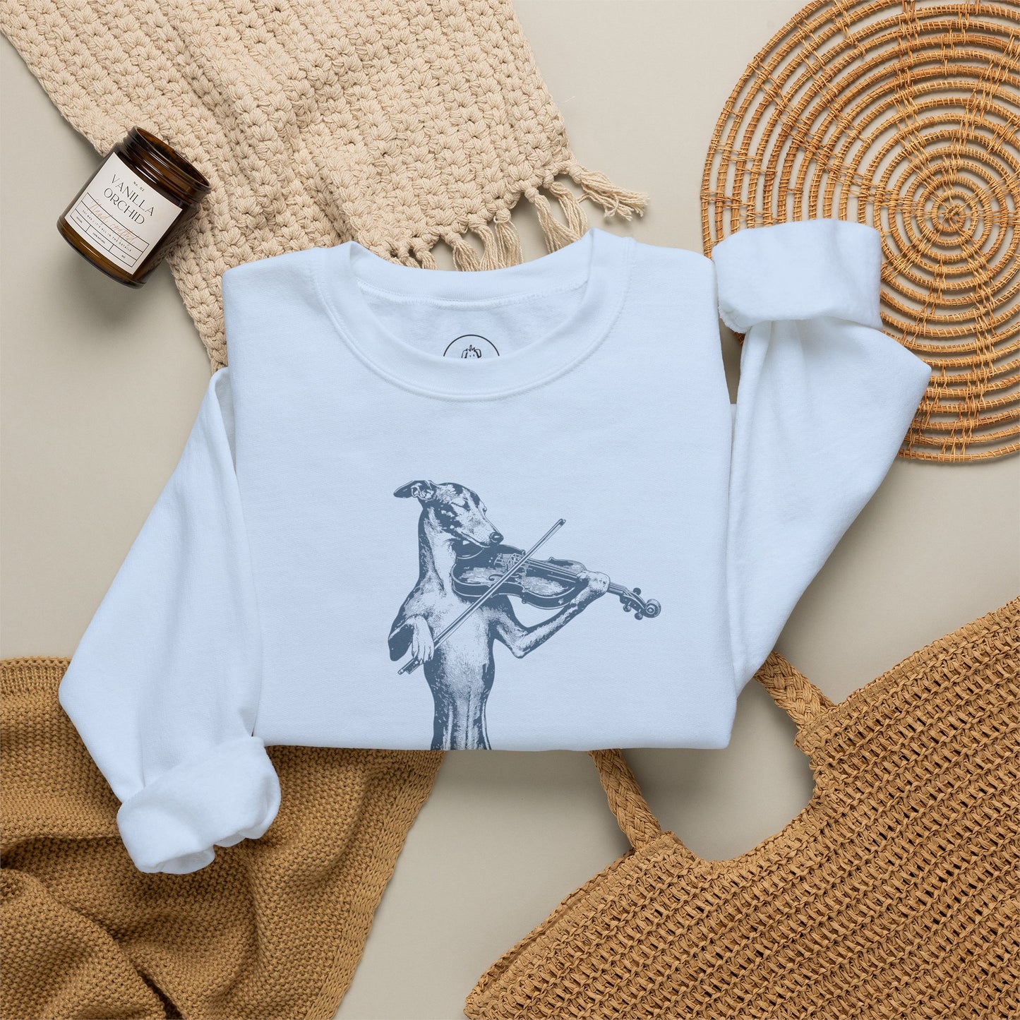 Italian Greyhound Whippet Violin Sweatshirt Taco-Dog