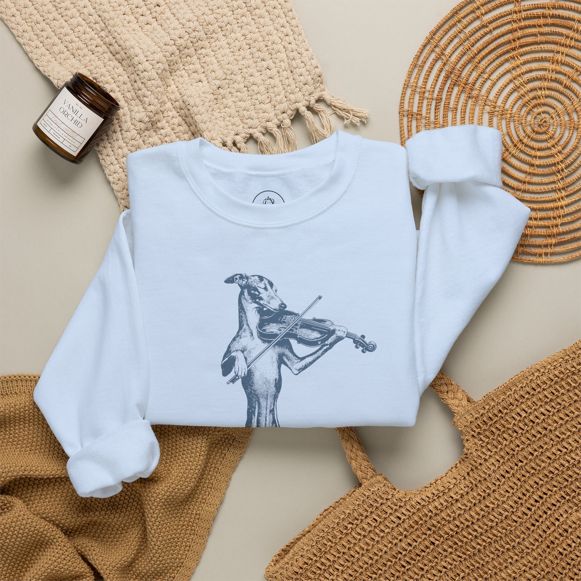 Italian Greyhound Whippet Violin Sweatshirt Taco-Dog