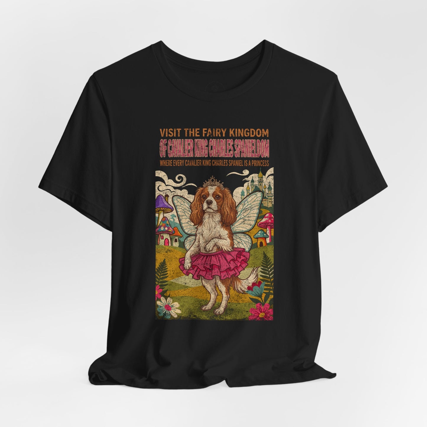 Cavalier King Charles Spaniel Fairy Kingdom T-Shirt Taco-Dog
