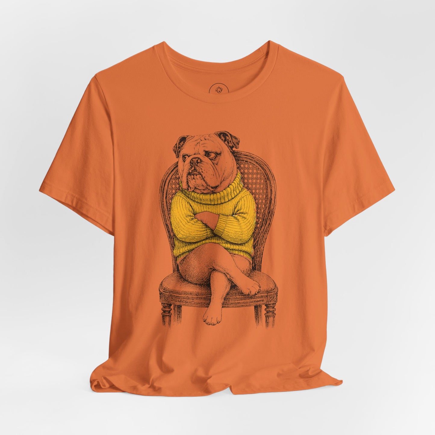English Bulldog Reluctant Turtleneck T-Shirt
