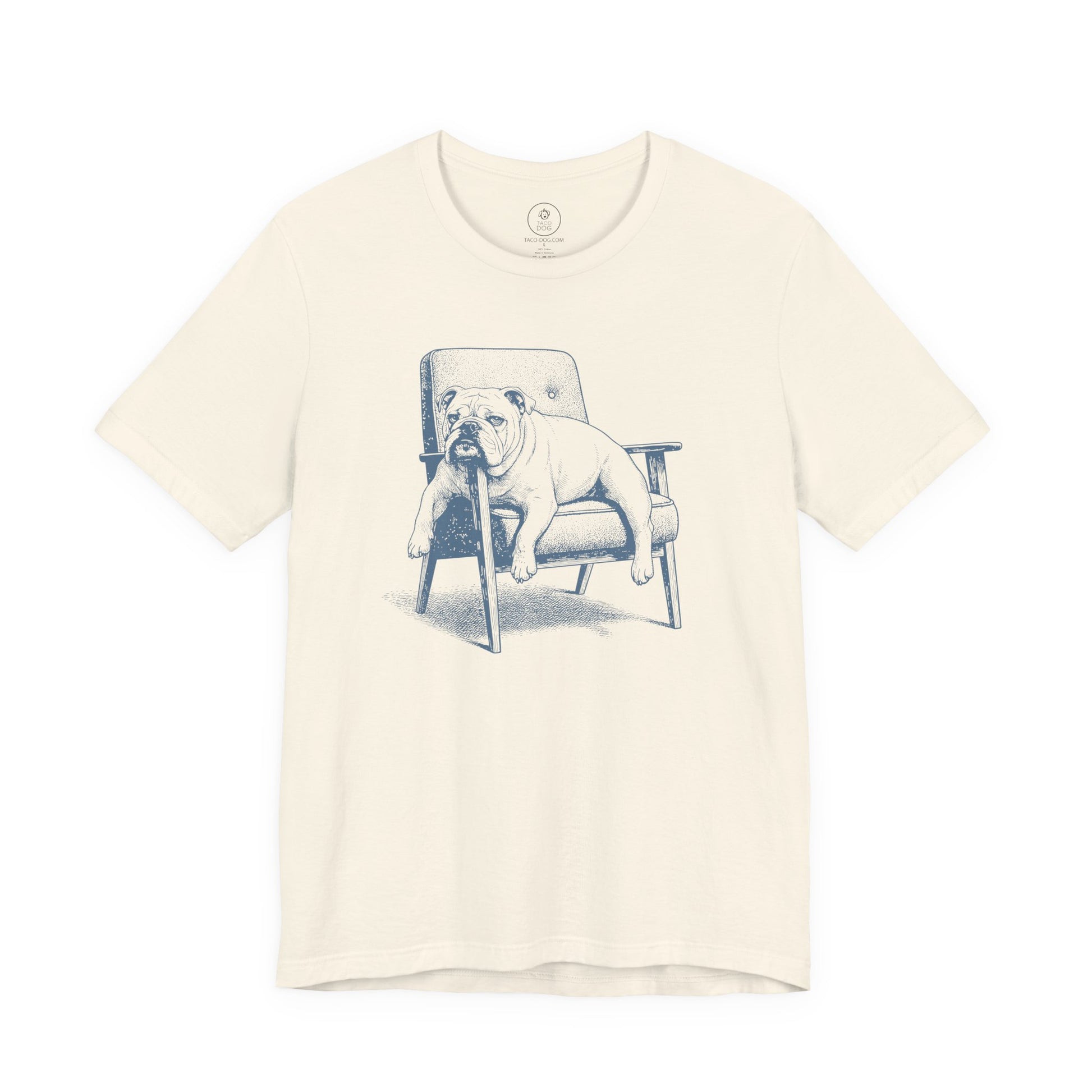 English Bulldog Occupied T-Shirt Natural Taco-Dog