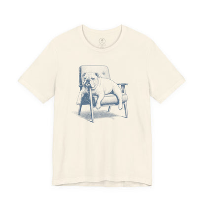 English Bulldog Occupied T-Shirt Natural Taco-Dog