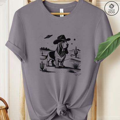 Basset Hound Cowboy UFO Ink T-Shirt
