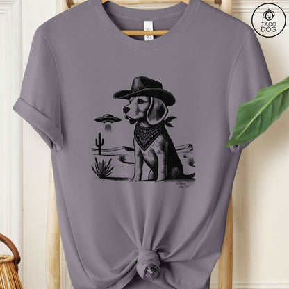 Beagle Cowboy Ink Space Cowboy UFO T-Shirt