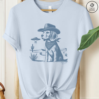 Beagle Cowboy Ink Space Cowboy UFO T-Shirt