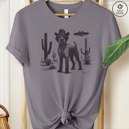 Wirehaired Pointing Griffon WPG Ink Space Cowboy UFO T-Shirt