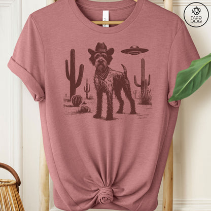 Wirehaired Pointing Griffon WPG Ink Space Cowboy UFO T-Shirt