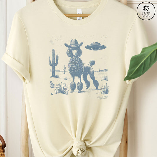 Poodle Cowboy Ink Space Cowboy UFO T-Shirt
