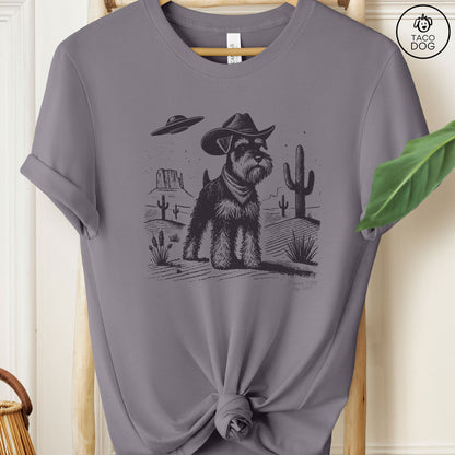 Schnauzer Cowboy Ink Space Cowboy UFO T-Shirt