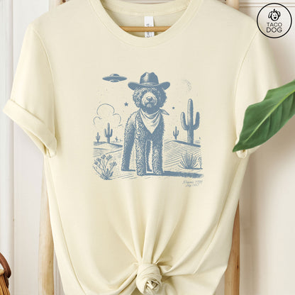 Lagotto Romangolo Cowboy Ink Space Cowboy UFO T-Shirt