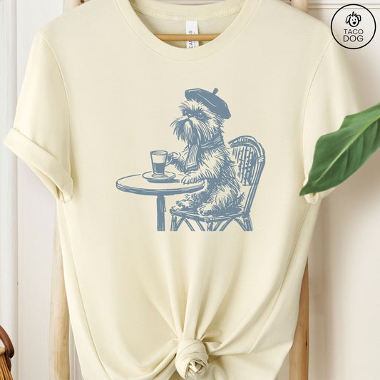 Brussels Griffon Griff France Paris Coffee T-Shirt